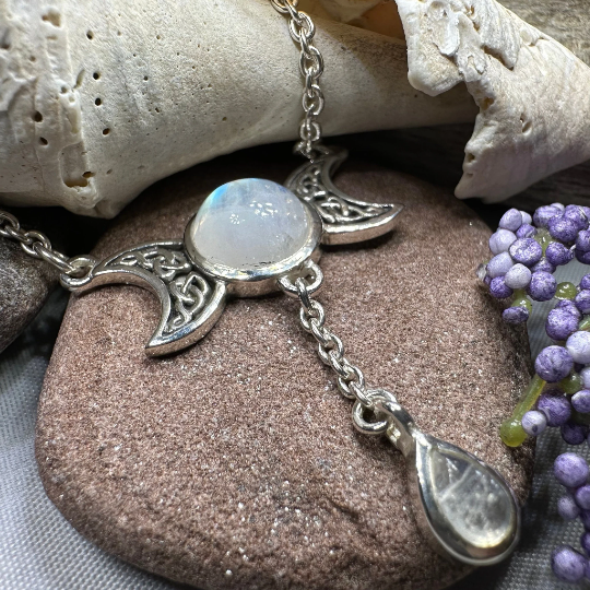 Celtic Moon Necklace in Sterling Silver | Necklet | Wiccan Center