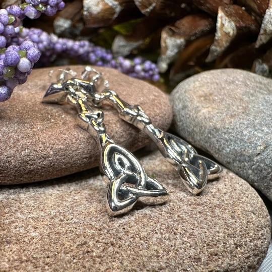 Mother's Knotwork Celtic Earrings in Sterling Silver | Post Earrings | Wiccan Center