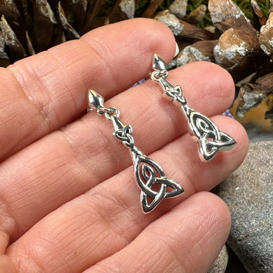 Mother's Knotwork Celtic Earrings in Sterling Silver | Post Earrings | Wiccan Center