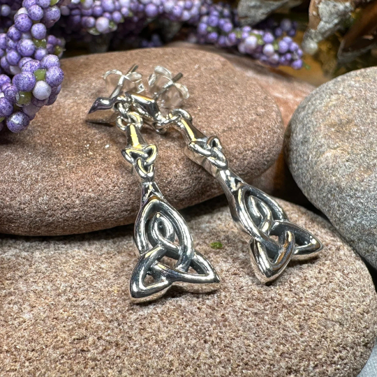 Mother's Knotwork Celtic Earrings in Sterling Silver | Post Earrings | Wiccan Center
