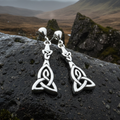 Mother's Knotwork Celtic Earrings in Sterling Silver | Post Earrings | Wiccan Center
