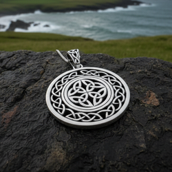 Runa Four Trinity Knot Necklace in Sterling Silver | Pendant | Wiccan Center