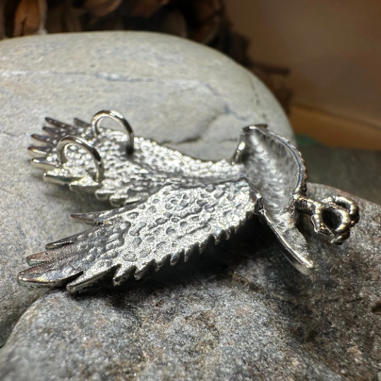 Eagle in Flight Necklace in Sterling Silver | Pendant | Wiccan Center