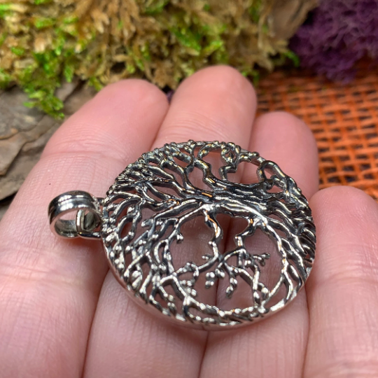 Solstice Tree of Life Silver Necklace | Pendant | Wiccan Center