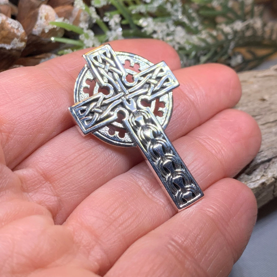 Braddan Scottish Celtic Cross Necklace in Sterling Silver | Pendant | Wiccan Center