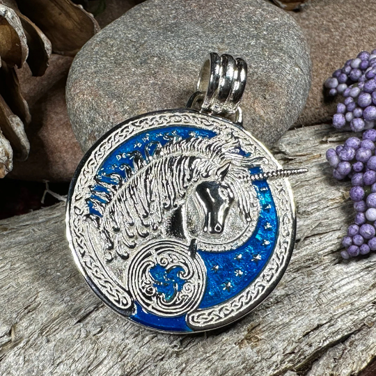 Celtic Unicorn Necklace in Sterling Silver | Pendant | Wiccan Center