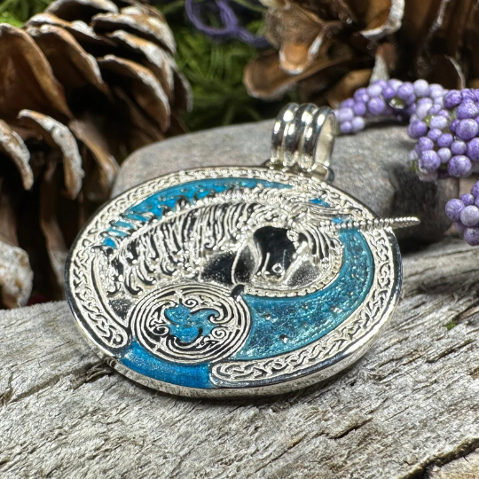 Celtic Unicorn Necklace in Sterling Silver | Pendant | Wiccan Center