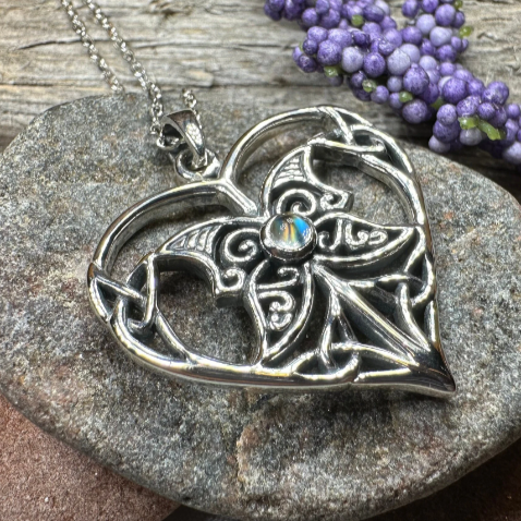Lumina Celtic Heart Necklace in Sterling Silver
