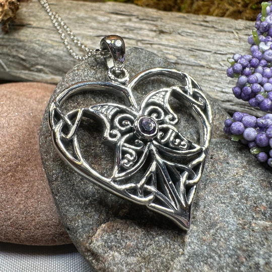 Lumina Celtic Heart Necklace in Sterling Silver