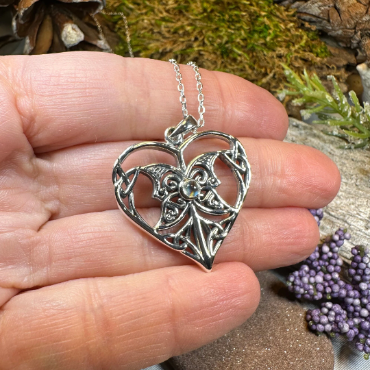 Lumina Celtic Heart Necklace in Sterling Silver