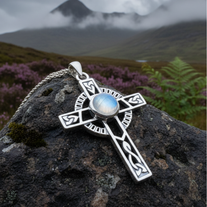 Lanis Celtic Cross Necklace in Sterling Silver | Pendant | Wiccan Center