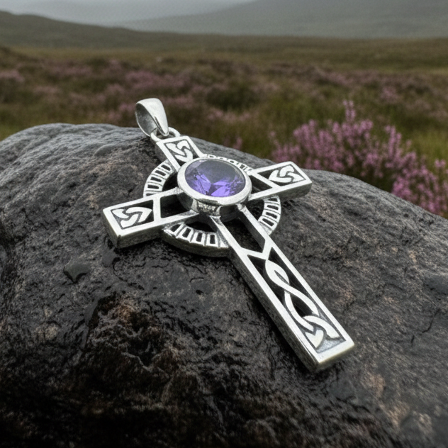 Lanis Celtic Cross Necklace in Sterling Silver | Pendant | Wiccan Center