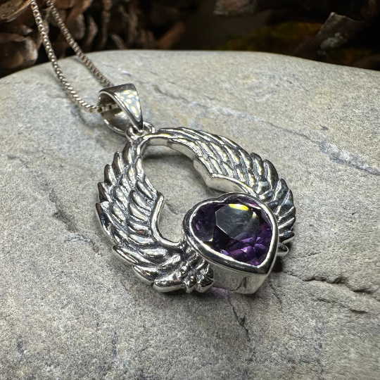 Sidney Angel Wings Necklace in Sterling Silver | Pendant | Wiccan Center