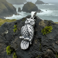 Watchful Owl Necklace in Sterling Silver | Pendant | Wiccan Center