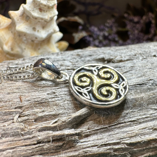 Carran Celtic Spiral Necklace in Sterling Silver | Pendant | Wiccan Center