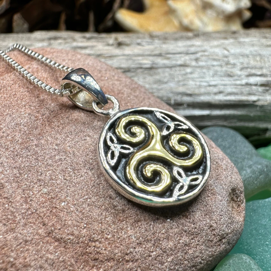Carran Celtic Spiral Necklace in Sterling Silver | Pendant | Wiccan Center