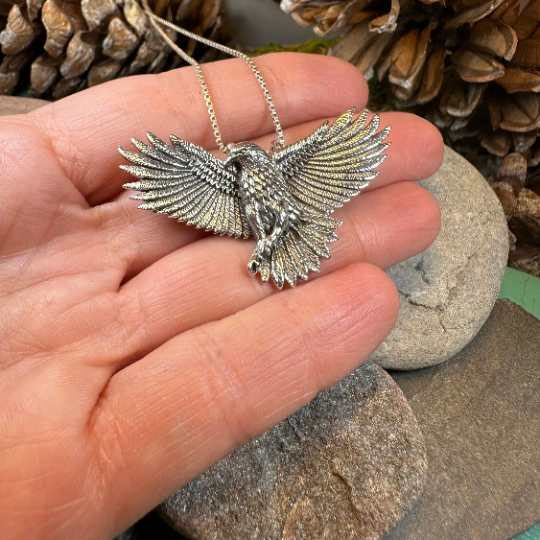 Eagle of Glory Necklace in Sterling Silver