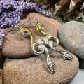 Mystic Dreamer Trinity Knot Earrings with Amethysts | Dangle Earrings | Wiccan Center