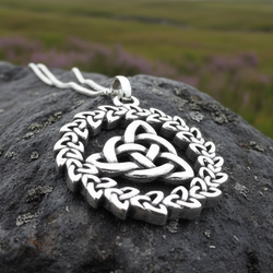 Evadne Trinity Knot Necklace in Sterling Silver | Pendant | Wiccan Center