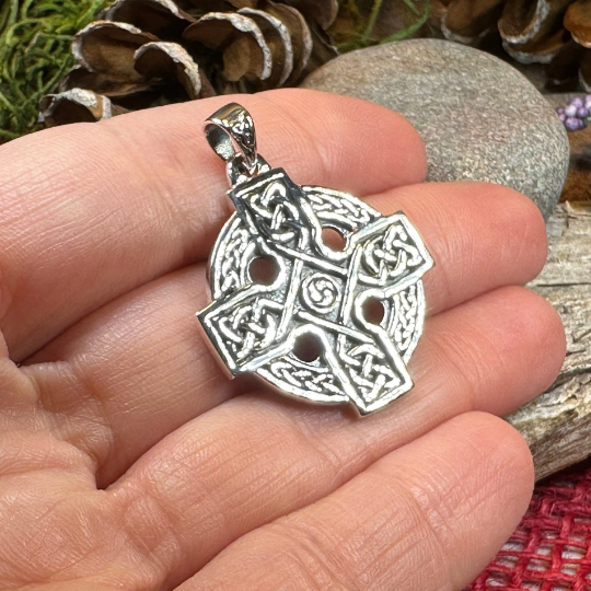 Lyre Celtic Cross Necklace | Pendant | Wiccan Center