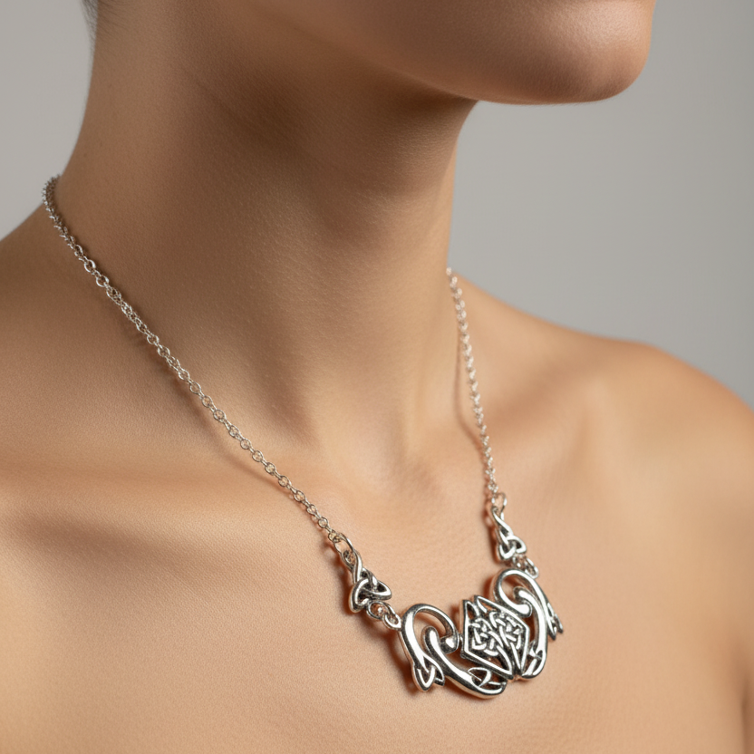 Liadawn Celtic Trinity Knot Necklace in Sterling Silver