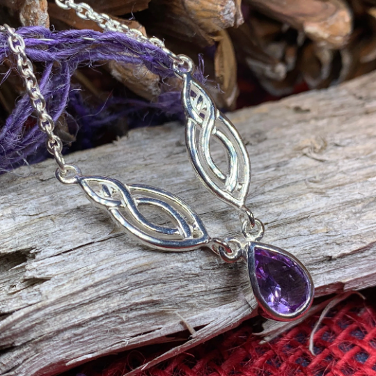Lilias Celtic Knot Necklace in Sterling Silver | Necklet | Wiccan Center
