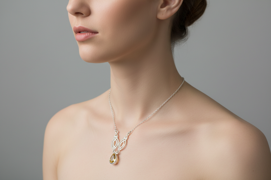 Lilias Celtic Knot Necklace in Sterling Silver | Necklet | Wiccan Center