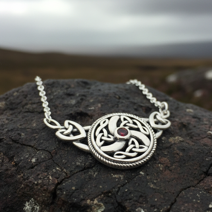 Celtic Wheel of Life Necklace in Sterling Silver | Necklet | Wiccan Center