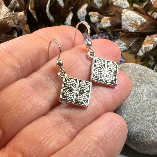 Enya Celtic Knot Earrings in Sterling Silver | Dangle Earrings | Wiccan Center