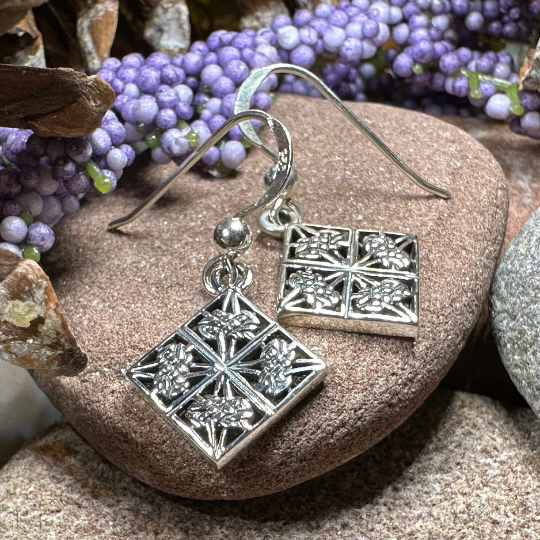 Enya Celtic Knot Earrings in Sterling Silver | Dangle Earrings | Wiccan Center