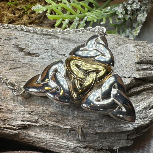 Kassity Celtic Trinity Knot Necklace in Sterling Silver | Necklet | Wiccan Center