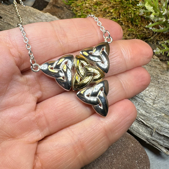 Kassity Celtic Trinity Knot Necklace in Sterling Silver | Necklet | Wiccan Center