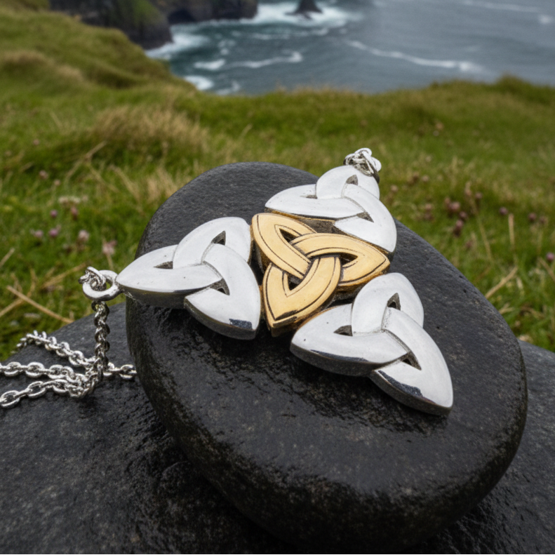 Kassity Celtic Trinity Knot Necklace in Sterling Silver | Necklet | Wiccan Center