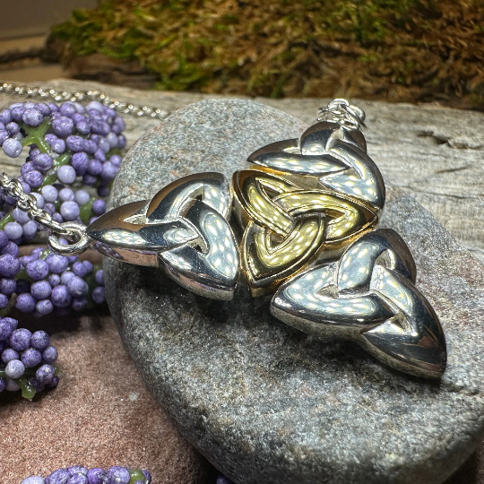 Kassity Celtic Trinity Knot Necklace in Sterling Silver | Necklet | Wiccan Center