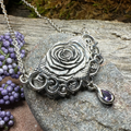 Wild Irish Rose Necklace in Sterling Silver | Necklet | Wiccan Center