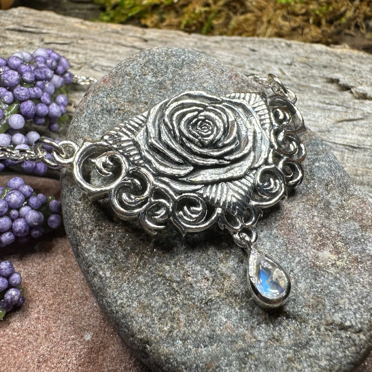 Wild Irish Rose Necklace in Sterling Silver | Necklet | Wiccan Center