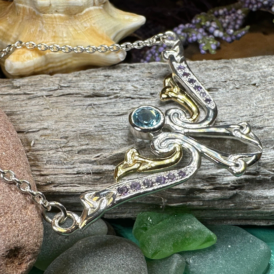 Kenndra Celtic Trinity Knot Necklace in Sterling Silver