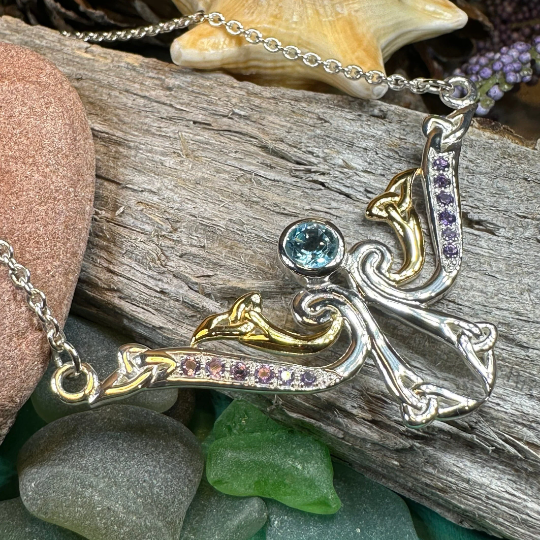 Kenndra Celtic Trinity Knot Necklace in Sterling Silver