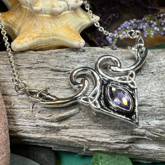 Meegan Celtic Trinity Knot Necklace in Sterling Silver