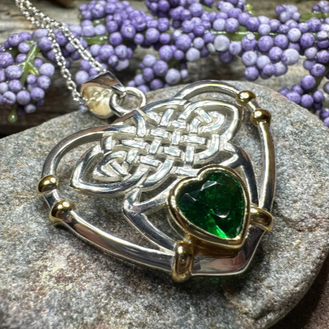 Celtic Embrace Heart Necklace in Sterling Silver | Pendant | Wiccan Center