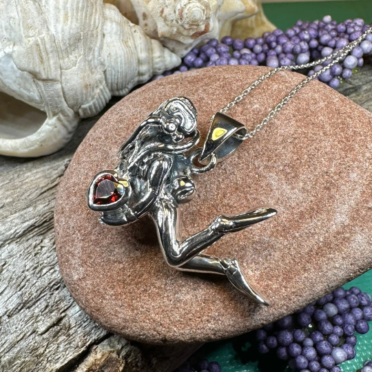 Ocean Diver Necklace in Sterling Silver | Pendant | Wiccan Center