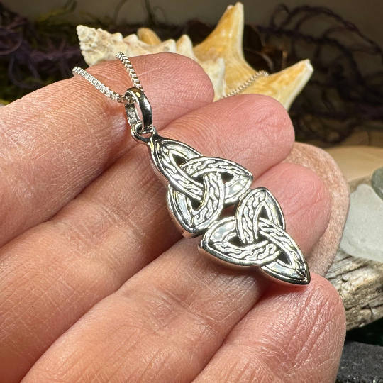 Ethne Celtic Trinity Knot Necklace in Sterling Silver