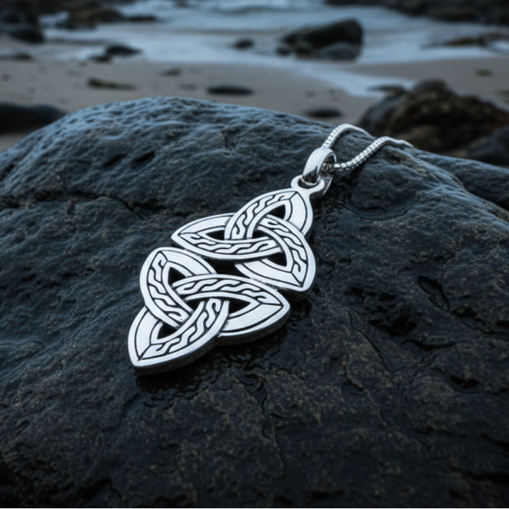 Ethne Celtic Trinity Knot Necklace in Sterling Silver