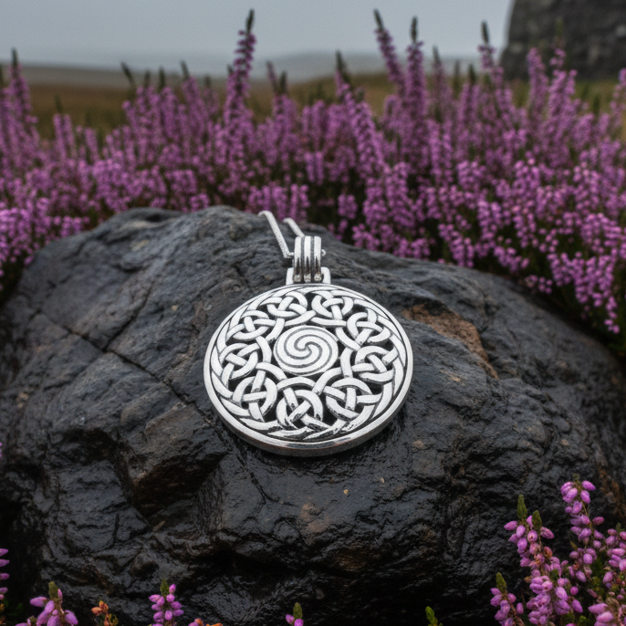 Eternal Celtic Spiral Necklace in Sterling Silver | Pendant | Wiccan Center