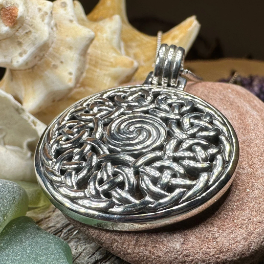 Eternal Celtic Spiral Necklace in Sterling Silver | Pendant | Wiccan Center
