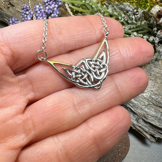 Letita Celtic Knot Necklace in Sterling Silver | Necklet | Wiccan Center