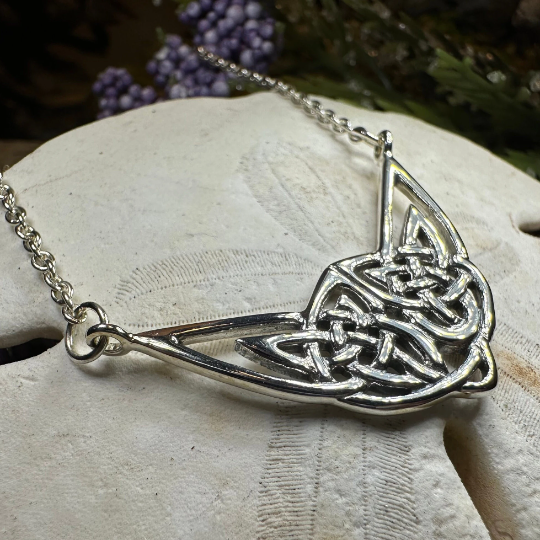 Letita Celtic Knot Necklace in Sterling Silver | Necklet | Wiccan Center
