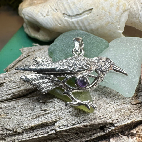 Rona Raven Necklace in Sterling Silver
