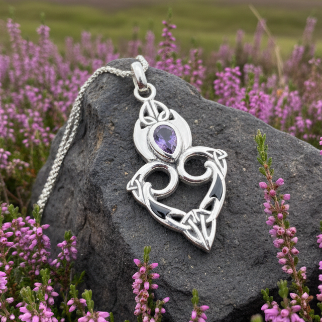 Cordelia Celtic Trinity Knot Necklace in Sterling Silver | Pendant | Wiccan Center