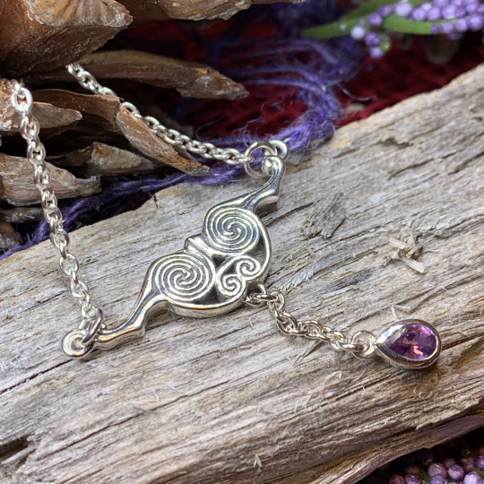 Liosa Celtic Spiral Necklace in Sterling Silver | Necklet | Wiccan Center